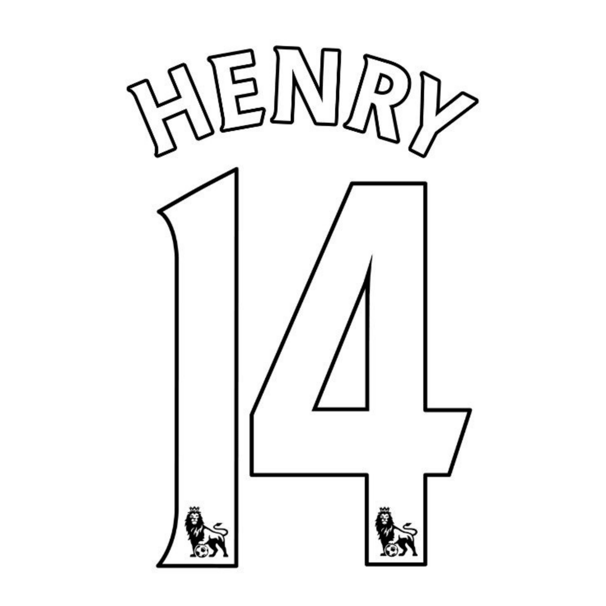 Maglia Retro Originale - Flock PREMIER LEAGUE 07 / 08 - #14 HENRY - sportiger.de