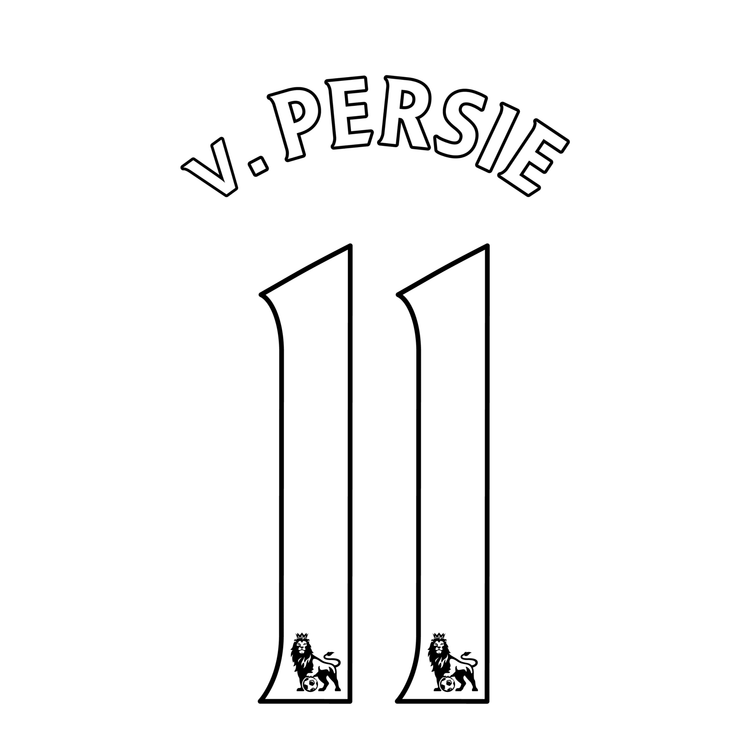 Original Retro Trikot - Flock PREMIER LEAGUE 07 / 10 - #11 v. PERSIE - sportiger.de