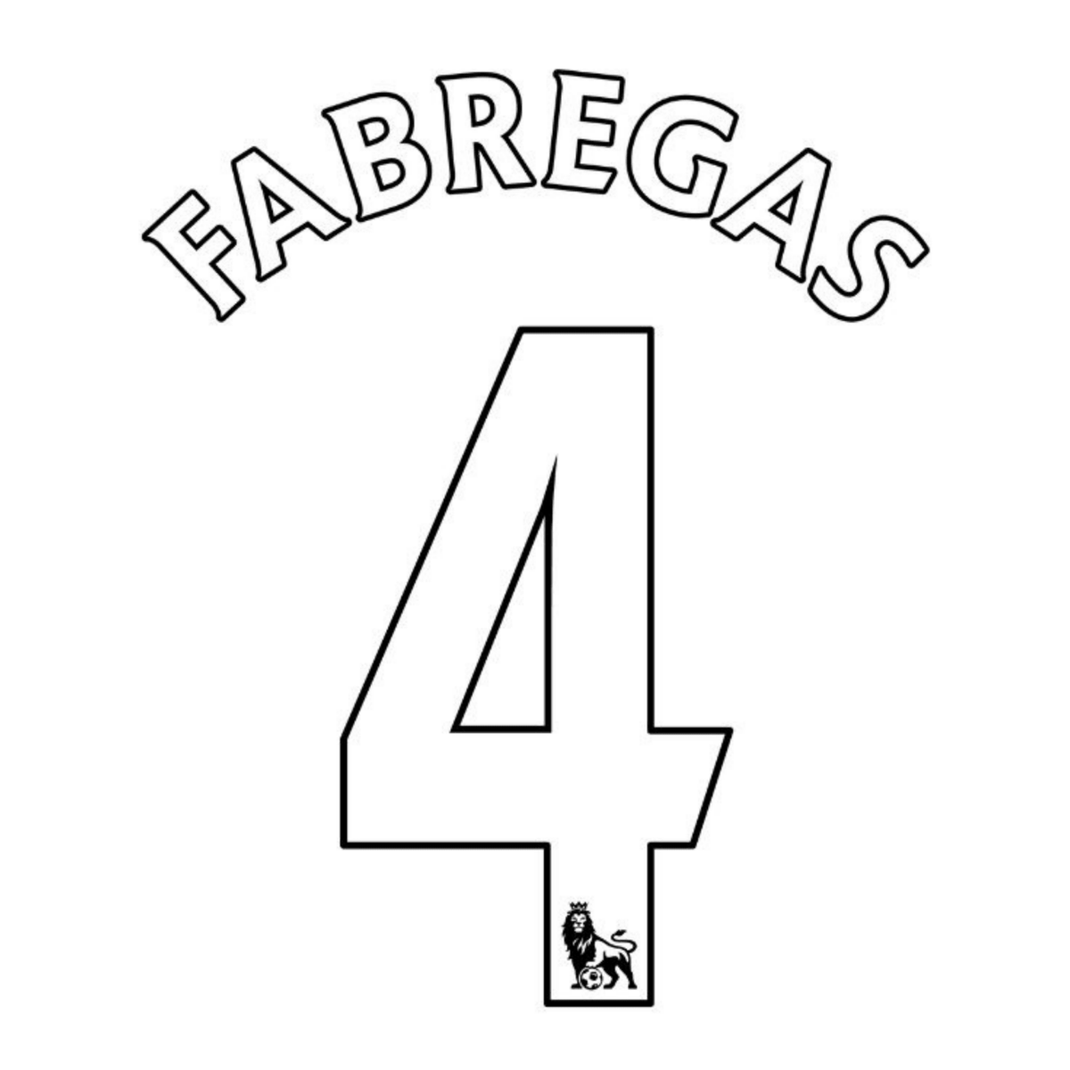 Maglia Retro Originale - Flock PREMIER LEAGUE 07 / 17 - #4 FABREGAS - sportiger.de