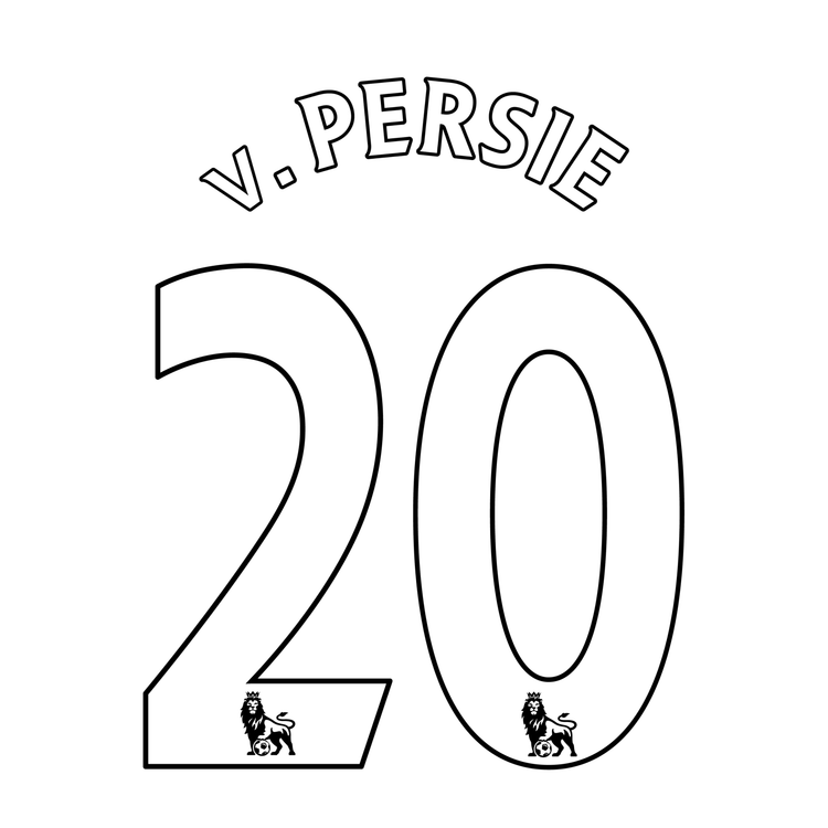 Original Retro Trikot - Flock PREMIER LEAGUE 12 / 15 - #20 v. PERSIE - sportiger.de
