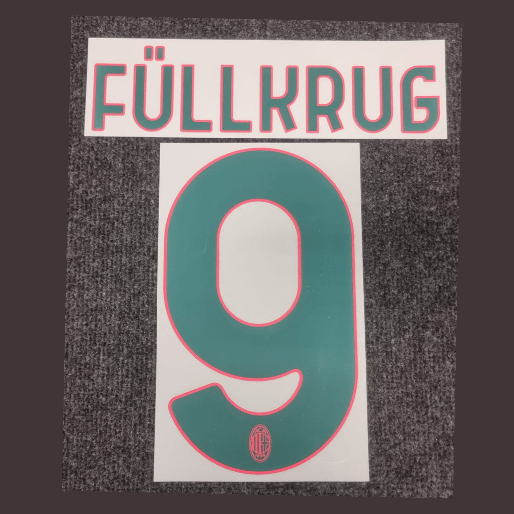 Original Trikot - Flock ACM AC MAILAND 3rd 25 / 26 - 9 FÜLLKRUG - sportiger.de