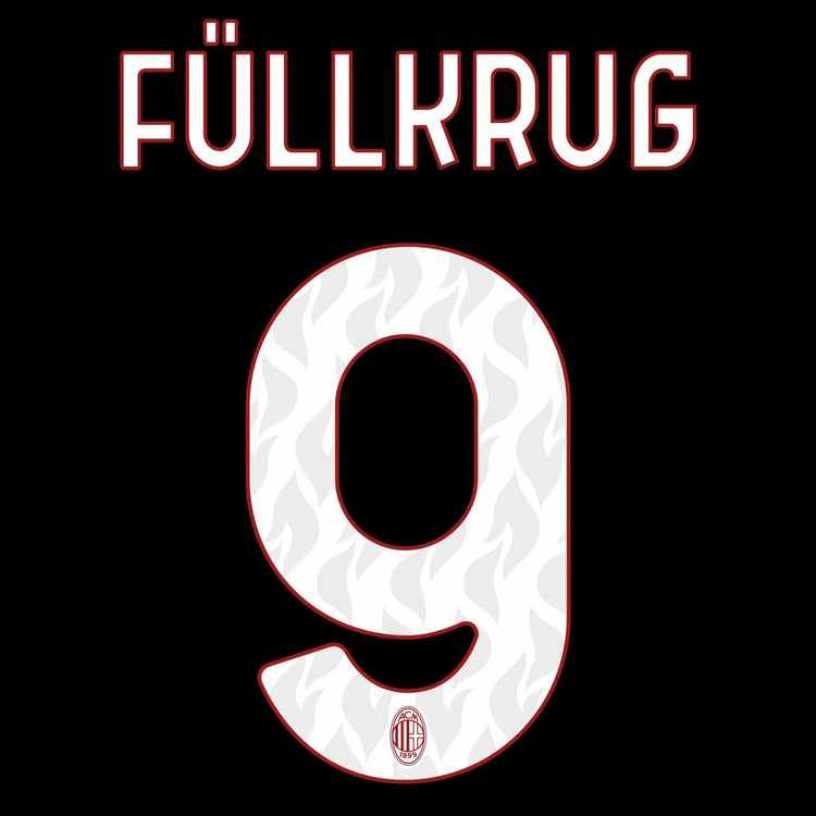 Original Trikot - Flock ACM AC MAILAND Home 25 / 26 - 9 FÜLLKRUG - sportiger.de