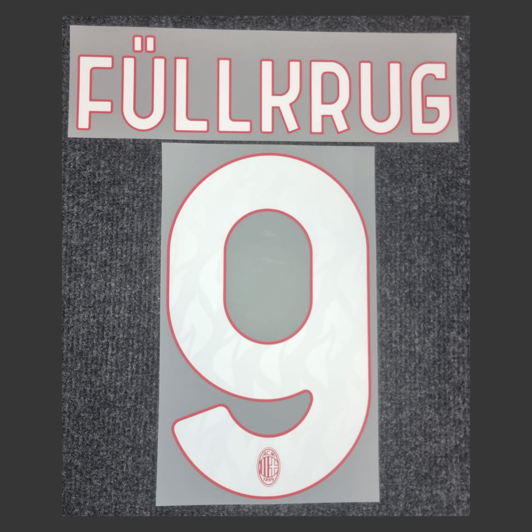 Original Trikot - Flock ACM AC MAILAND Home 25 / 26 - 9 FÜLLKRUG - sportiger.de