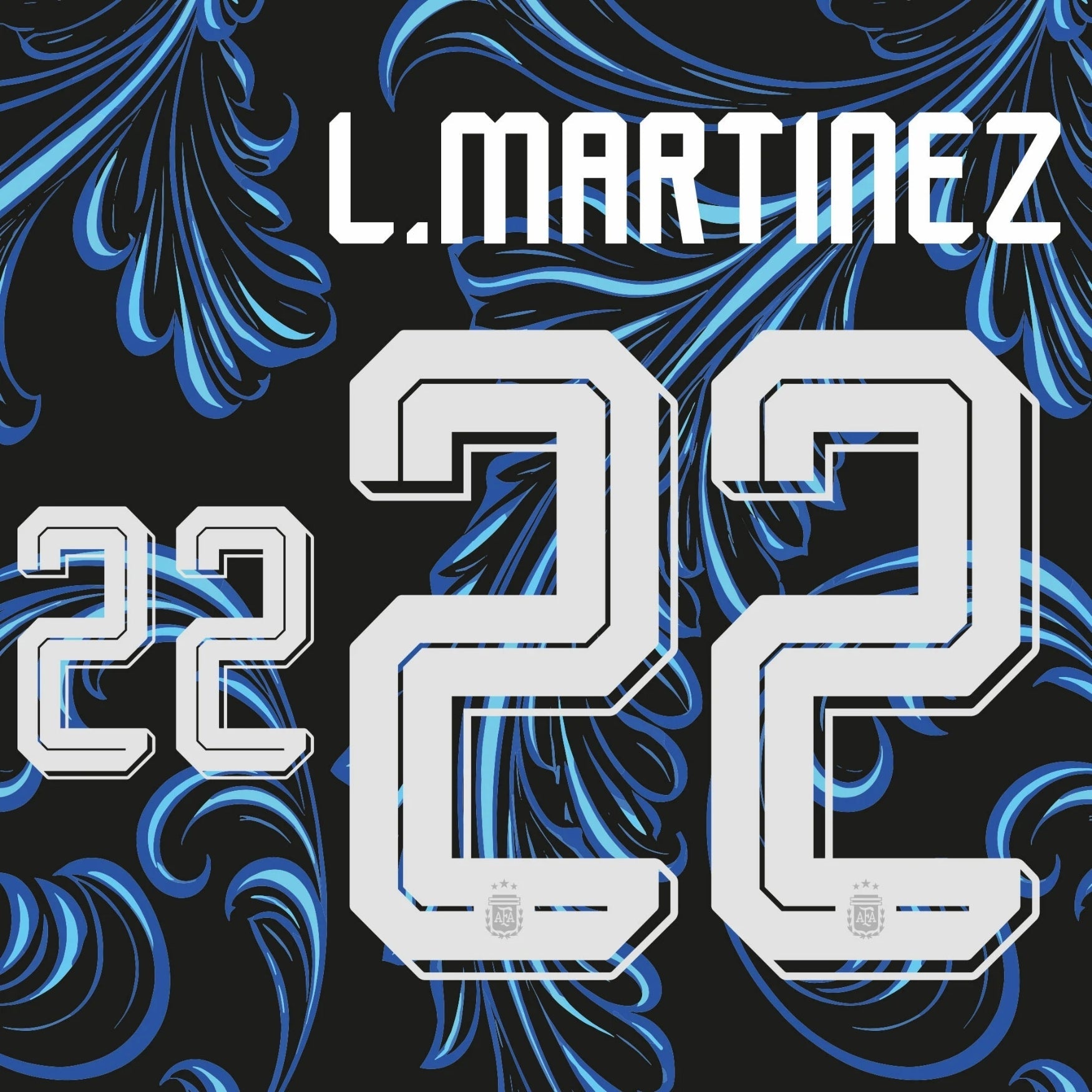 Original Trikot - Flock AFA ARGENTINIEN Away WM 2026 - 22 L. MARTINEZ - sportiger.de