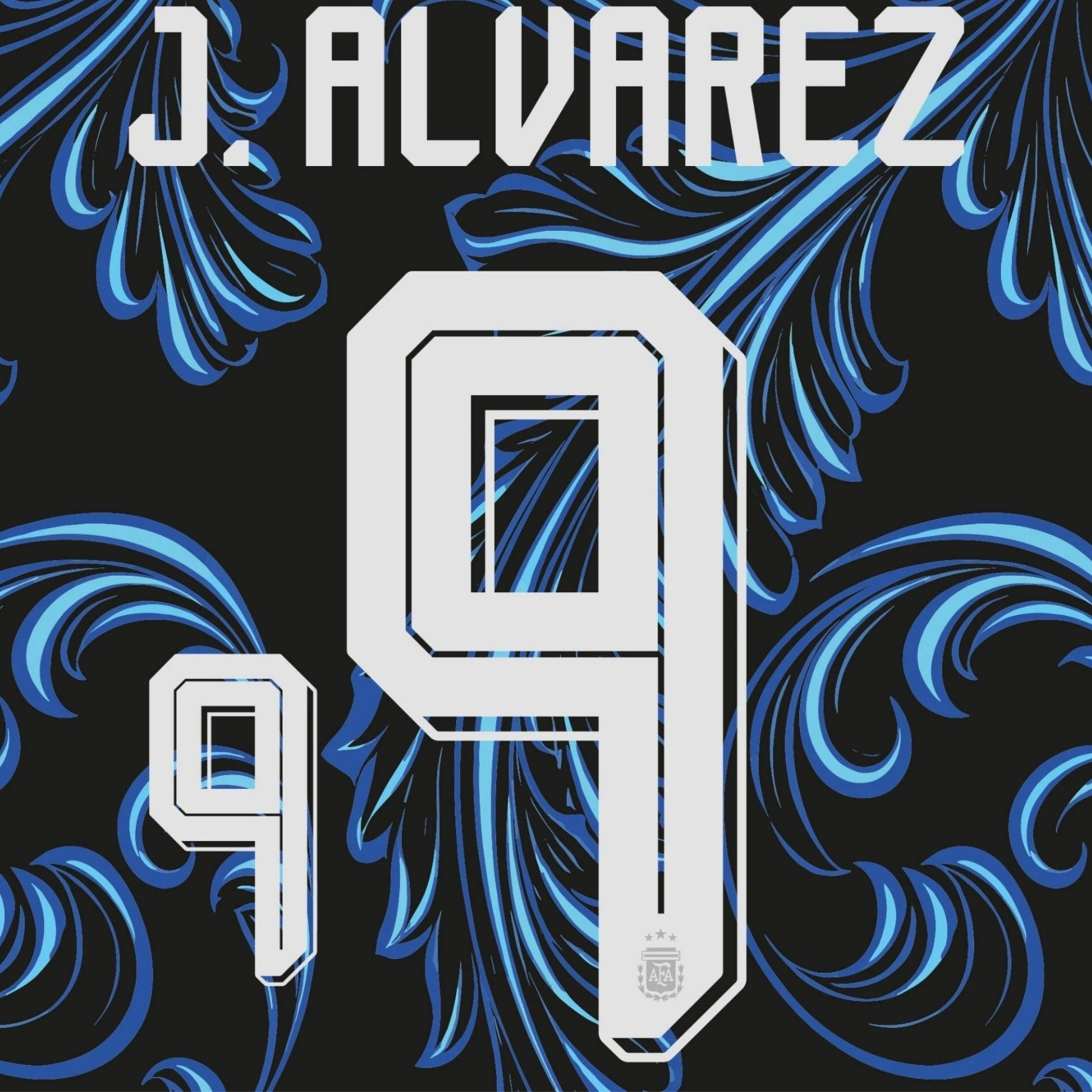 Original Trikot - Flock AFA ARGENTINIEN Away WM 2026 - 9 J. ALVAREZ - sportiger.de