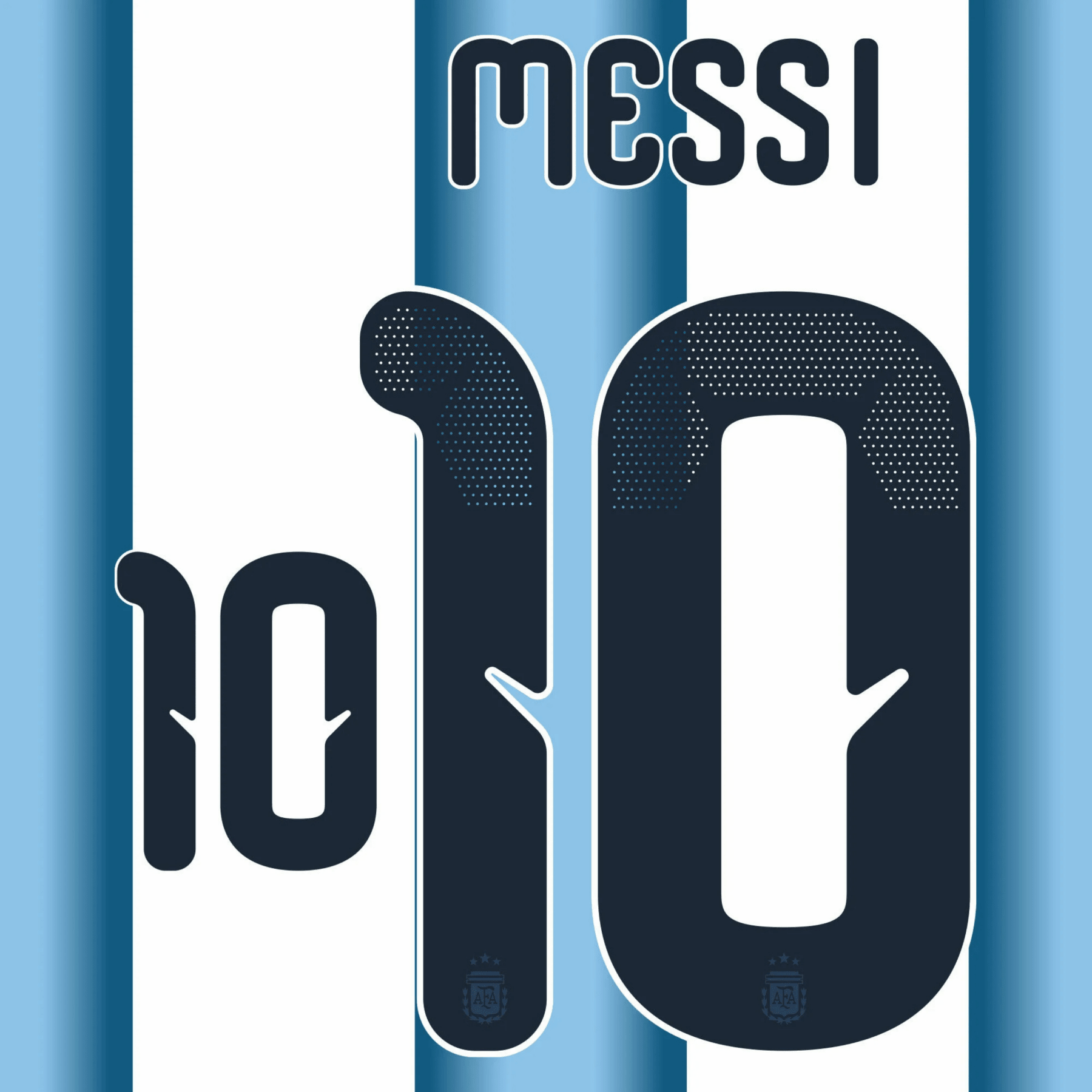 Original Trikot - Flock AFA Argentinien Home 25 / 26 - 10 MESSI - sportiger.de