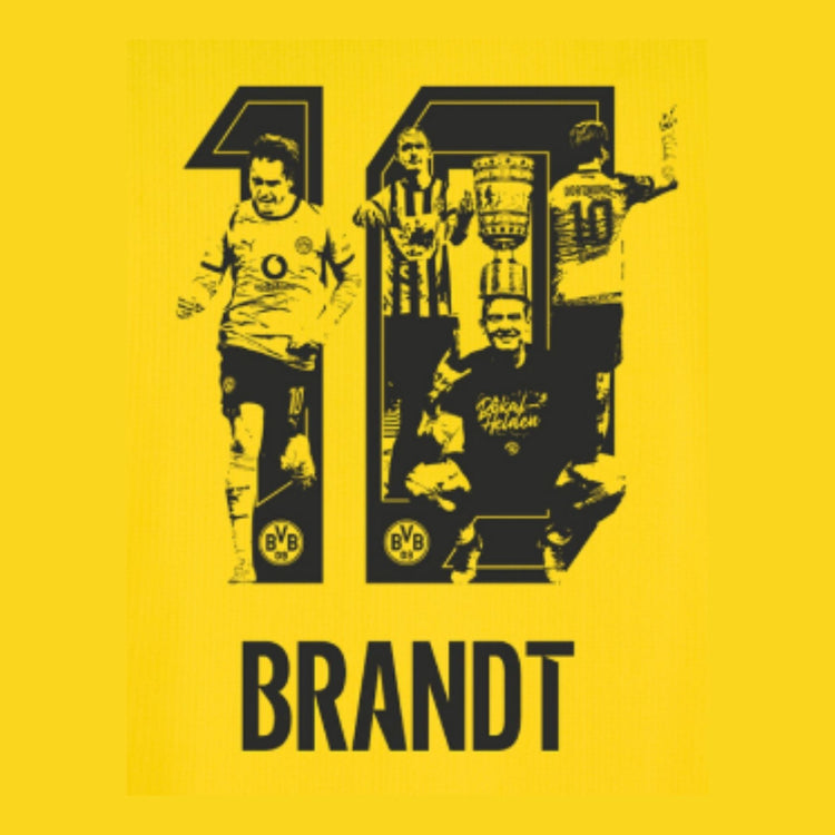 Original Trikot - Flock BVB BORUSSIA DORTMUND 25 / 26 - 10 BRANDT (Abschiedsflock) - sportiger.de