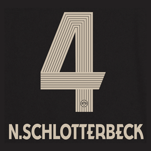 Original Trikot - Flock BVB BORUSSIA DORTMUND 25 / 26 - 4 N. SCHLOTTERBECK 4 ('Rote Erde') - sportiger.de