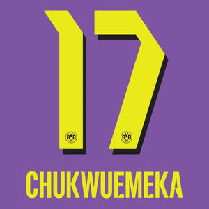 Maglia originale - Flock BVB BORUSSIA DORTMUND 3rd 26 / 27 - #17 CHUKWUEMEKA - sportiger.de