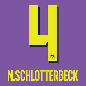 Original Trikot - Flock BVB BORUSSIA DORTMUND 3rd 26 / 27 - #4 N. SCHLOTTERBECK - sportiger.de
