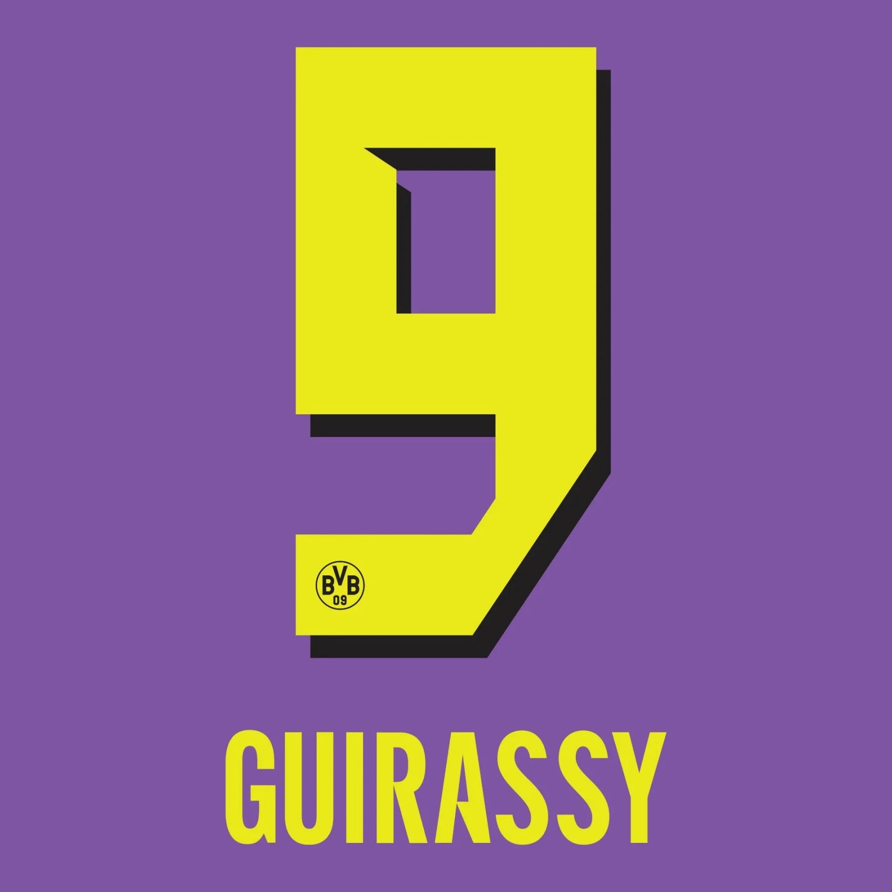 Maglia originale - Flock BVB BORUSSIA DORTMUND 3rd 26 / 27 - #9 GUIRASSY - sportiger.de