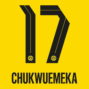 Original jersey - Flock BVB BORUSSIA DORTMUND Home 26 / 27 - 17 CHUKWUEMEKA - sportiger.de