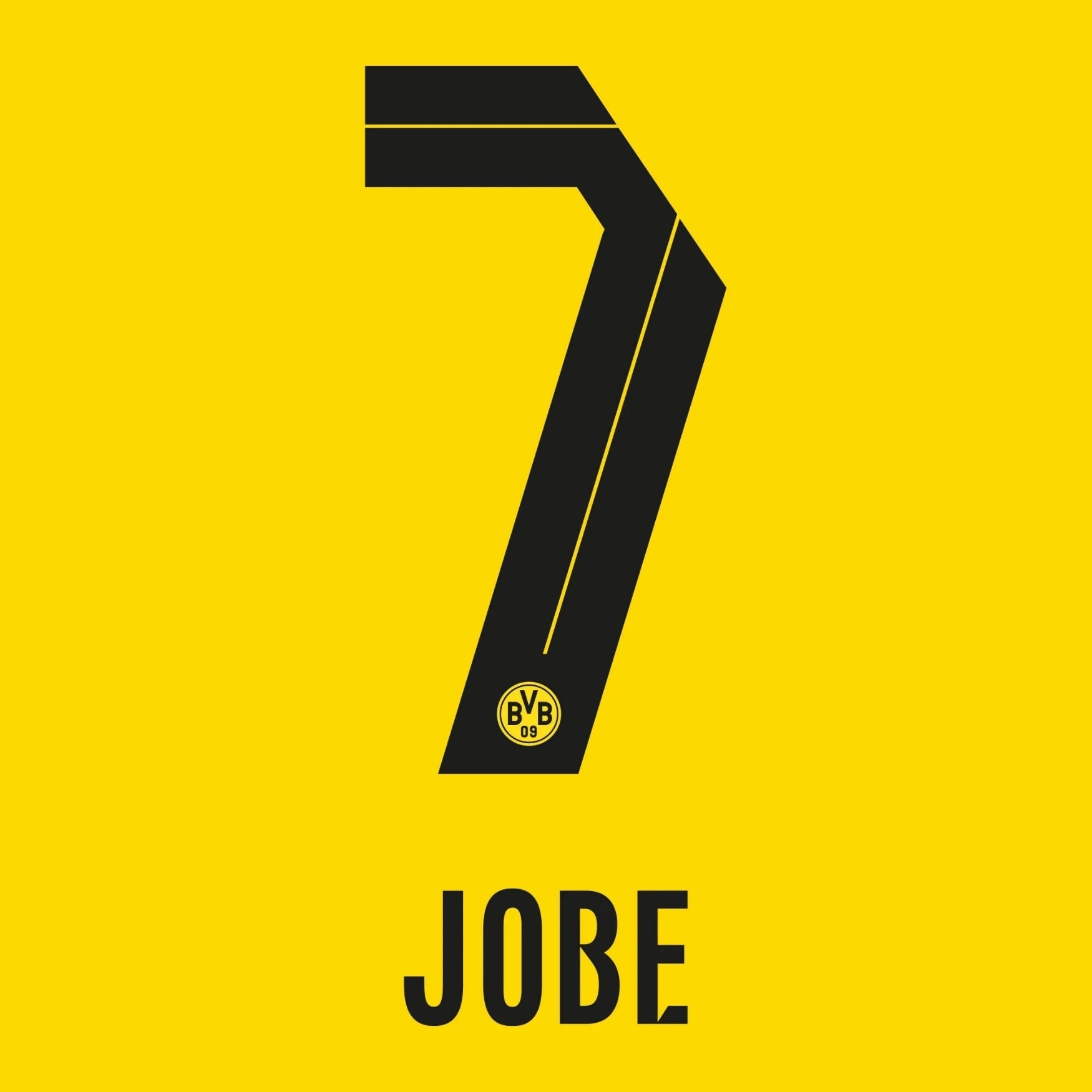Original Trikot - Flock BVB BORUSSIA DORTMUND Home 26 / 27 - 7 JOBE - sportiger.de