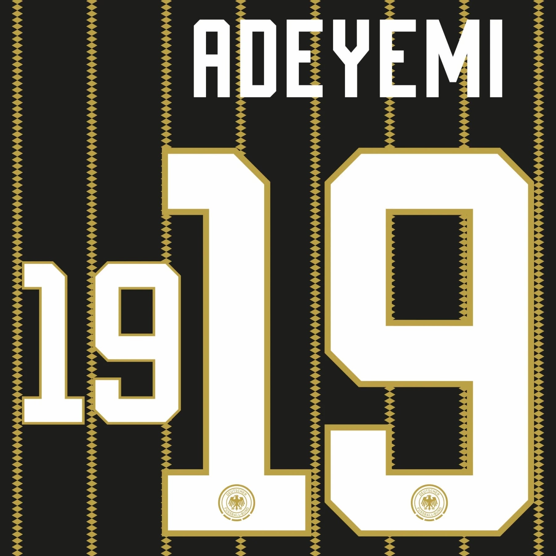 Original Trikot - Flock DFB DEUTSCHLAND 3rd 2026 - #19 ADEYEMI - sportiger.de