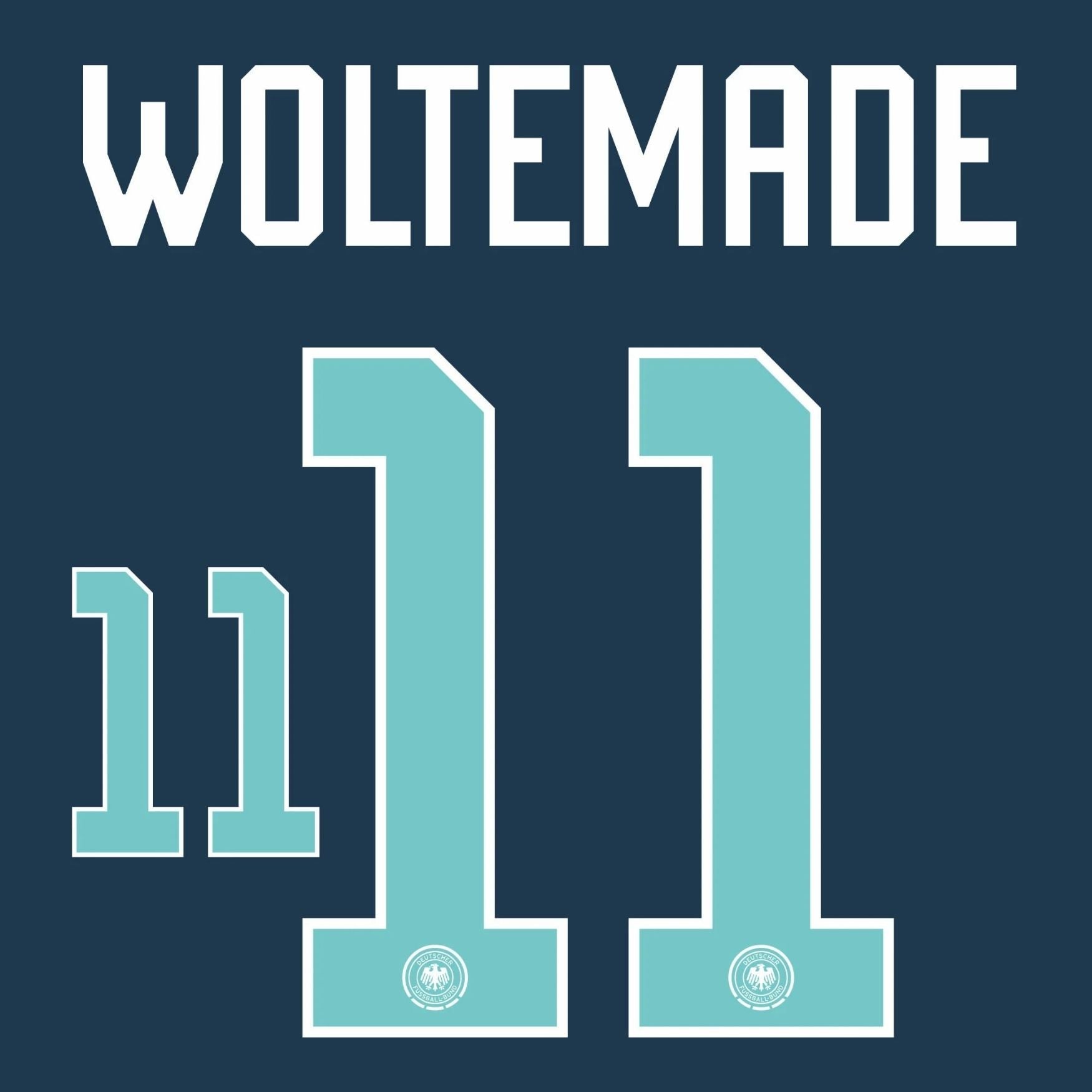 Original Trikot - Flock DFB DEUTSCHLAND Away WM 2026 - 11 WOLTEMADE - sportiger.de
