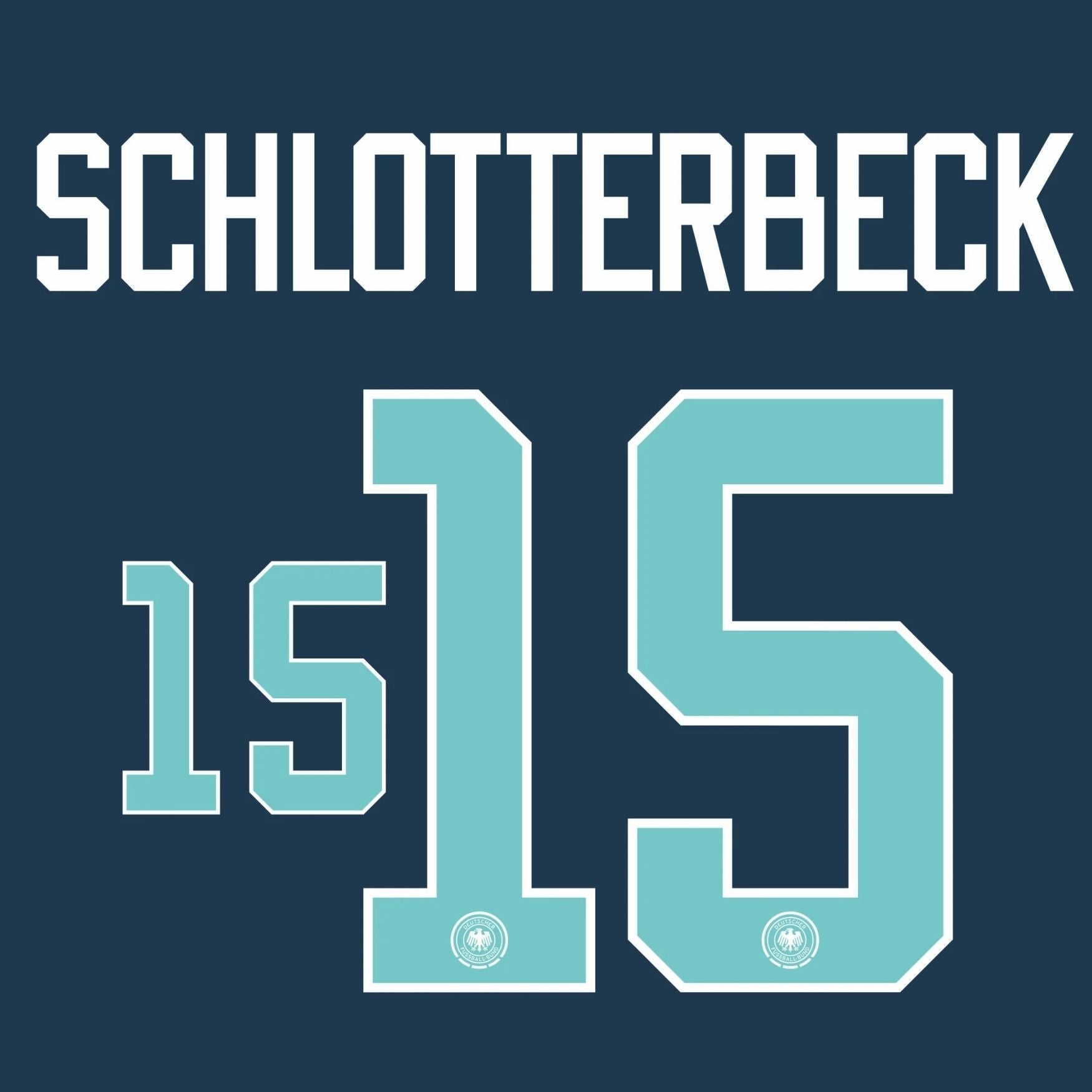 Original Trikot - Flock DFB DEUTSCHLAND Away WM 2026 - 15 SCHLOTTERBECK - sportiger.de
