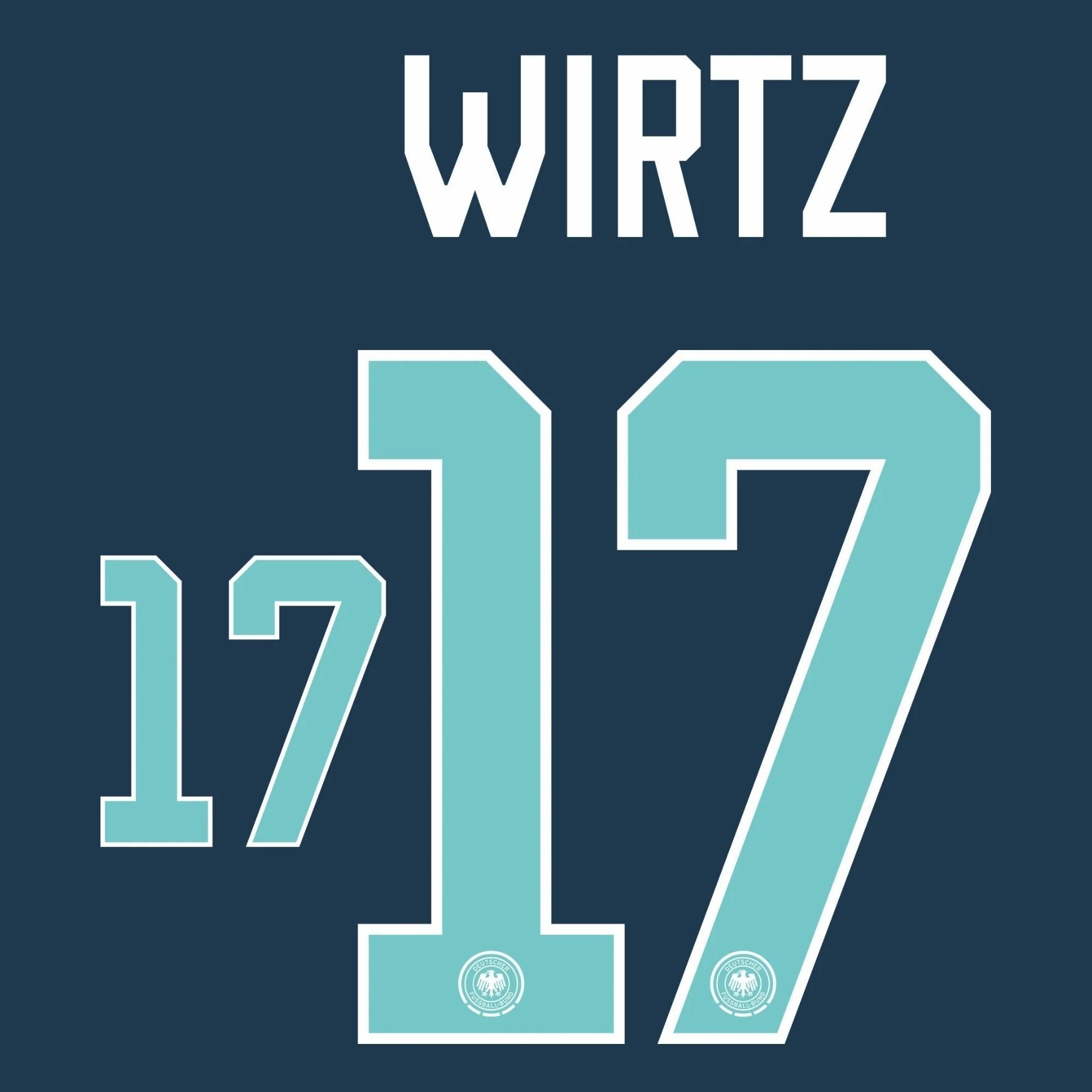 Original Trikot - Flock DFB DEUTSCHLAND Away WM 2026 - 17 WIRTZ - sportiger.de