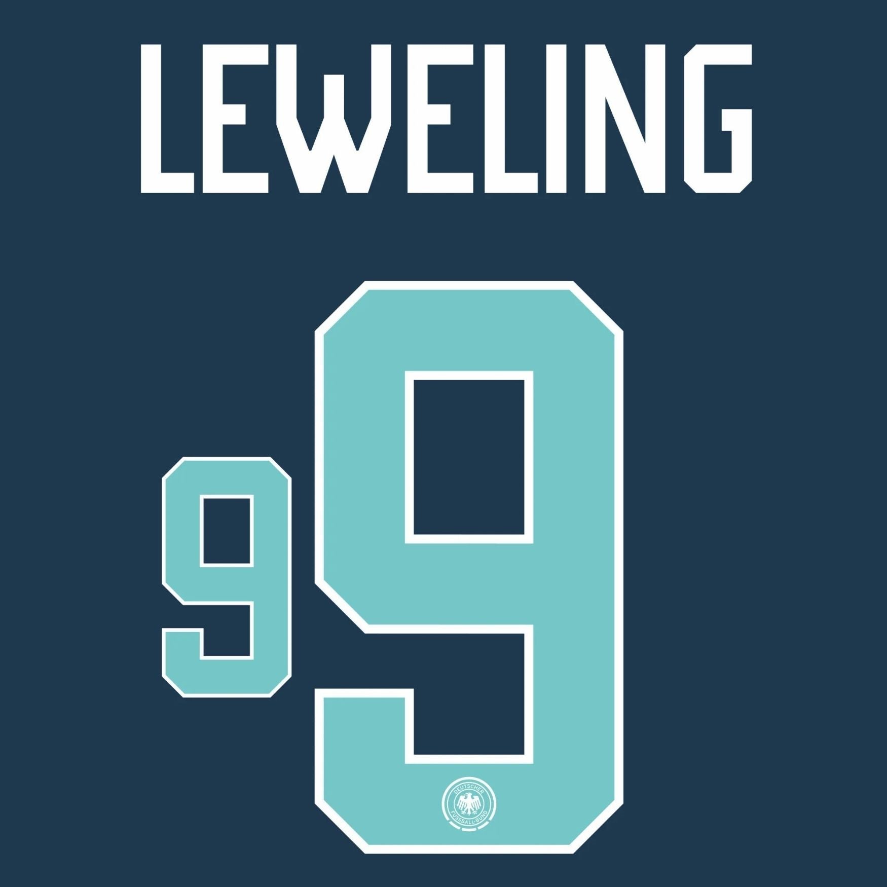 Original Trikot - Flock DFB DEUTSCHLAND Away WM 2026 - 9 LEWELING - sportiger.de
