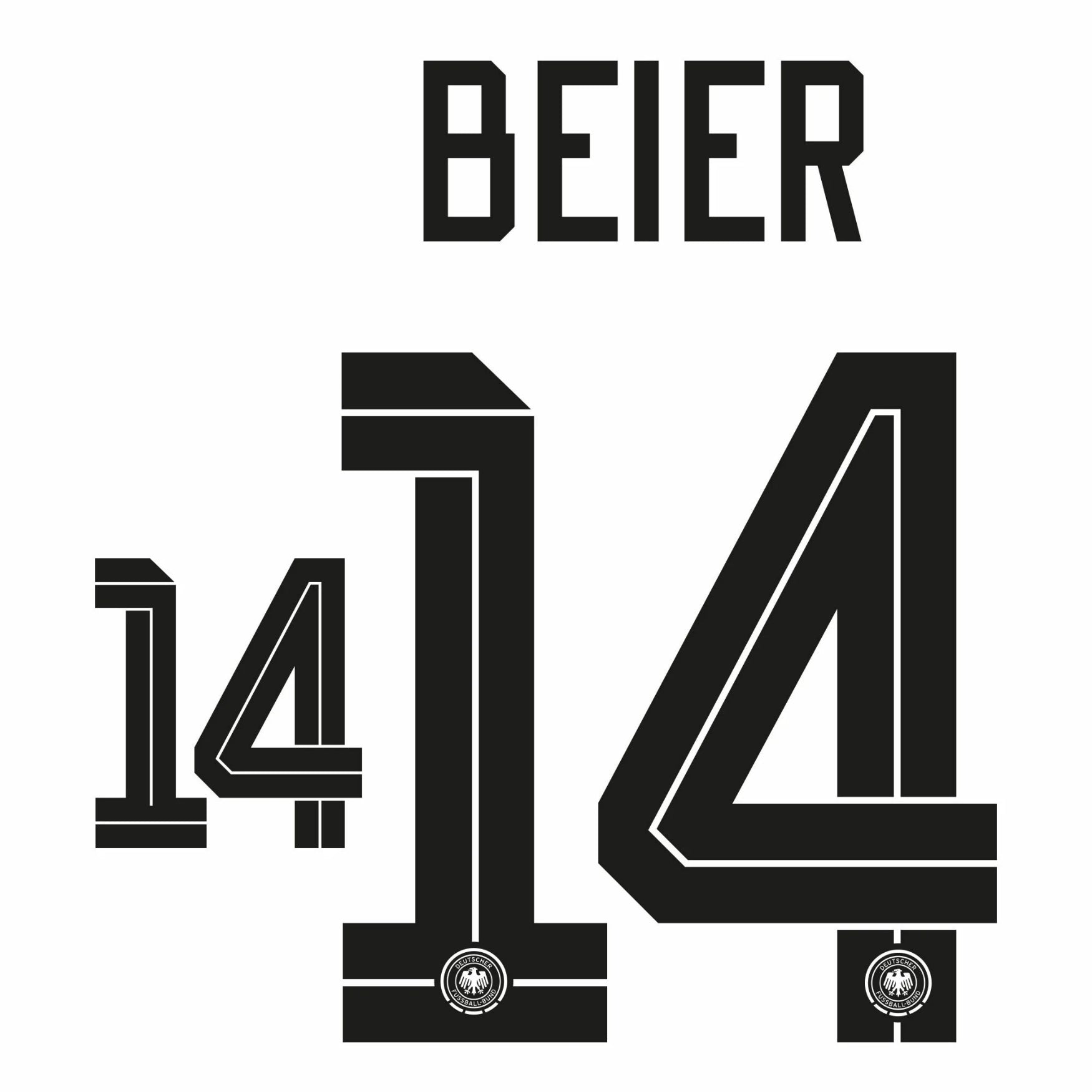Original Trikot - Flock DFB DEUTSCHLAND Home WM 2026 - 14 BEIER - sportiger.de