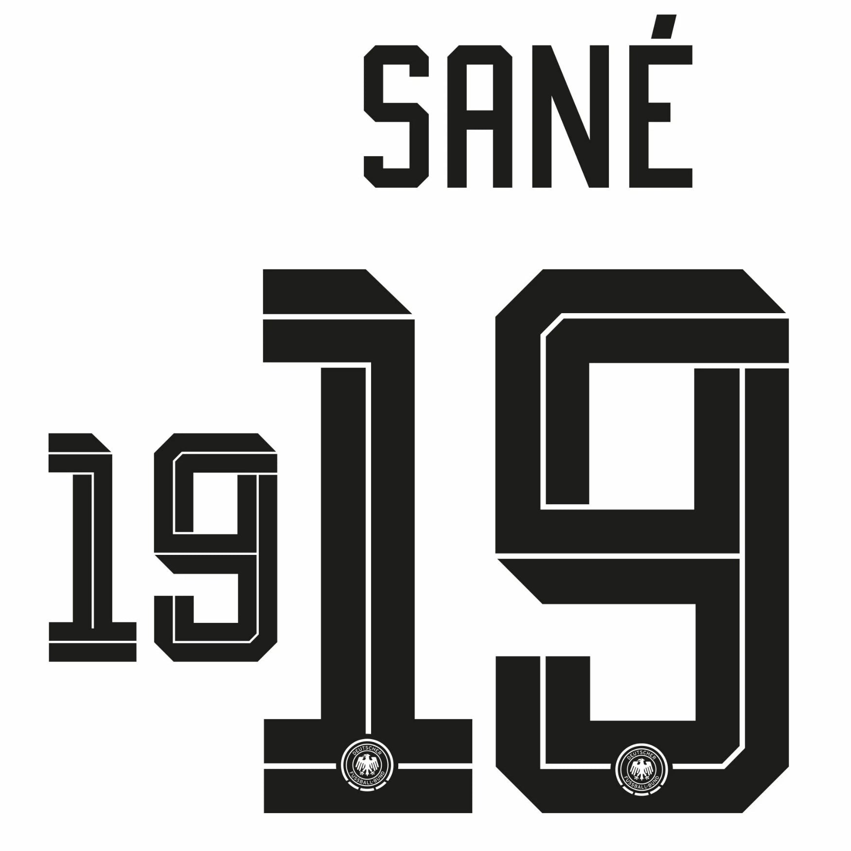 Original Trikot - Flock DFB DEUTSCHLAND Home WM 2026 - 19 SANÉ - sportiger.de