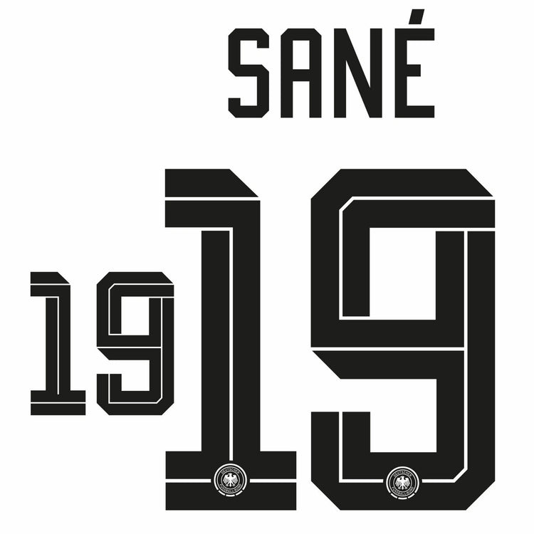 Original Trikot - Flock DFB DEUTSCHLAND Home WM 2026 - 19 SANÉ - sportiger.de