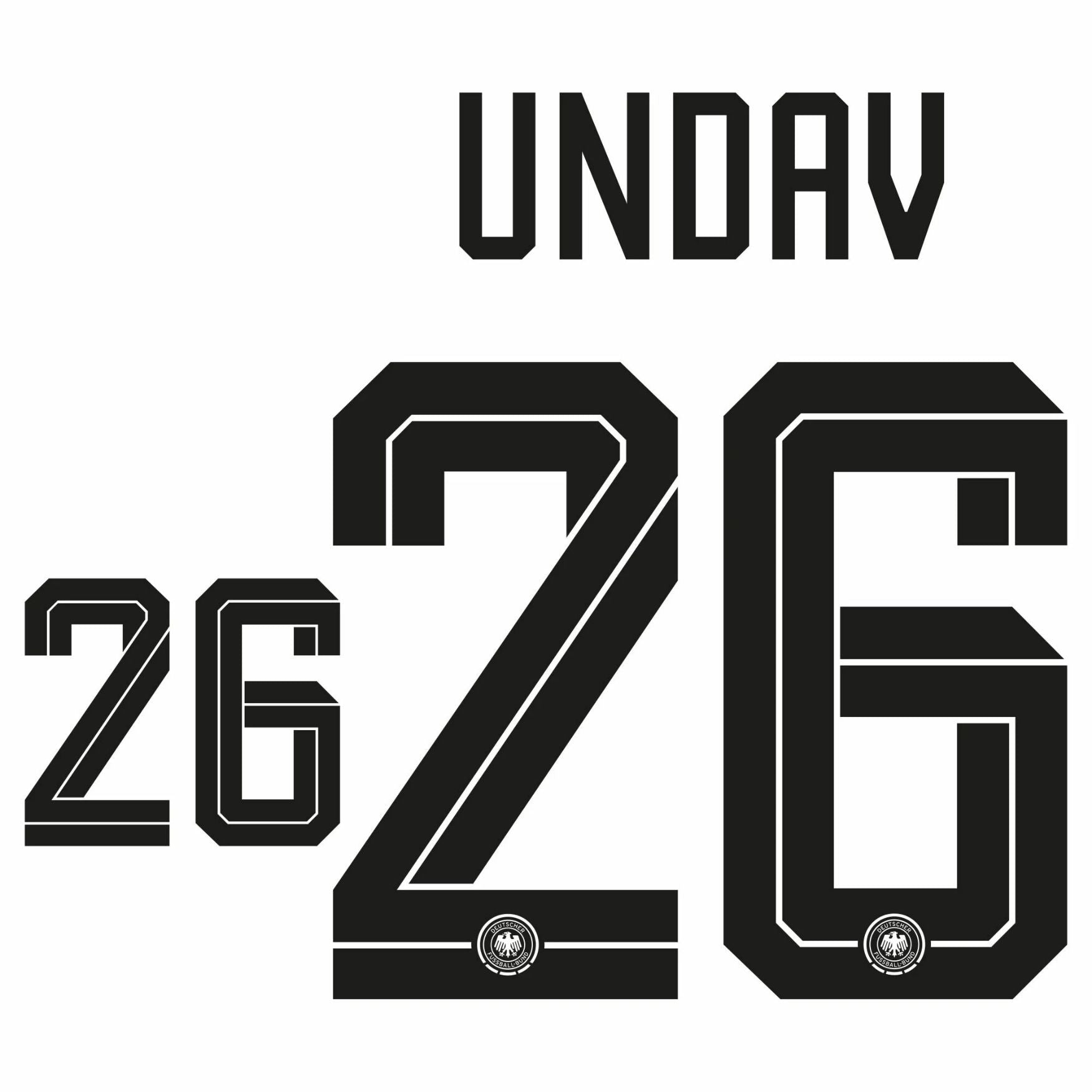Original Trikot - Flock DFB DEUTSCHLAND Home WM 2026 - 26 UNDAV - sportiger.de