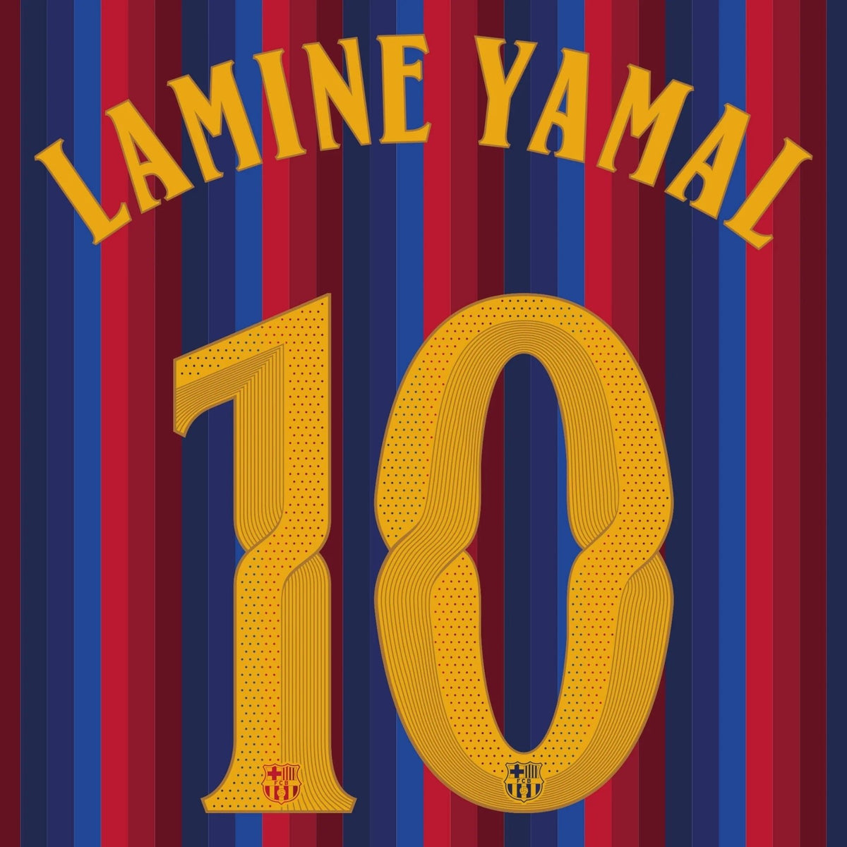 Camiseta original - Flock FC BARCELONA Local 26 / 27 - 10 LAMINE YAMAL (Estilo Champions League) - sportiger.de