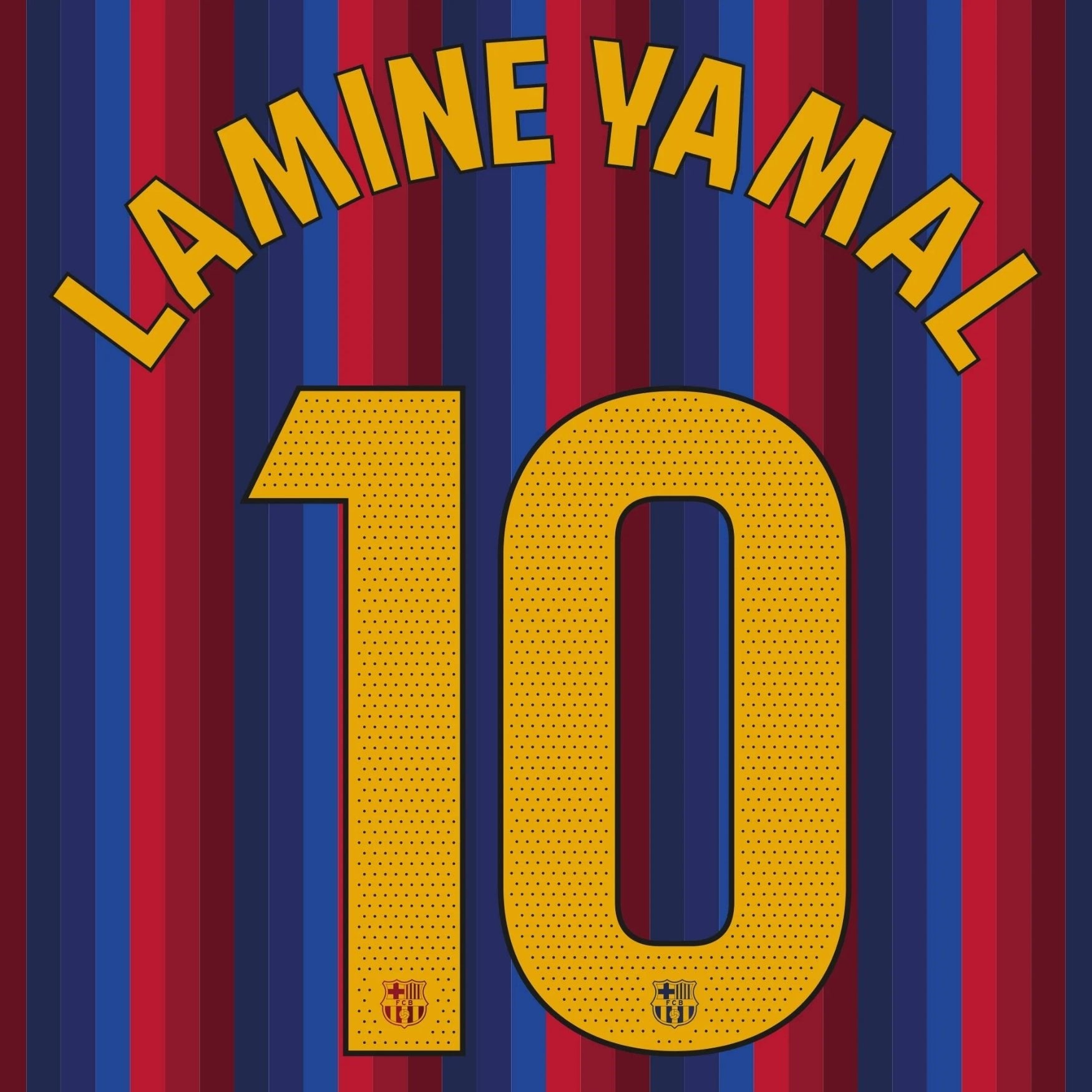Original Jersey - Flock FC BARCELONA Home 26 / 27 - 10 LAMINE YAMAL (La Liga Style) - sportiger.de