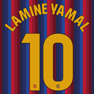 Original Jersey - Flock FC BARCELONA Home 26 / 27 - 10 LAMINE YAMAL (La Liga Style) - sportiger.de