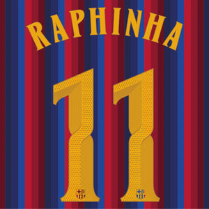 Original Trikot - Flock FC BARCELONA Home 26 / 27- #11 RAPHINHA (Champions League Style) - sportiger.de