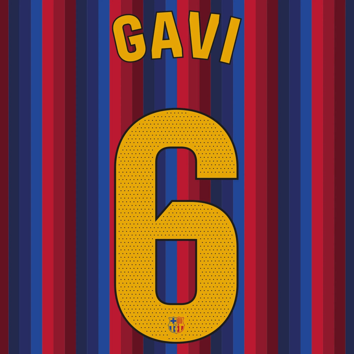 Maillot original - Flock FC BARCELONA Domicile 26 / 27 - #6 GAVI - sportiger.de