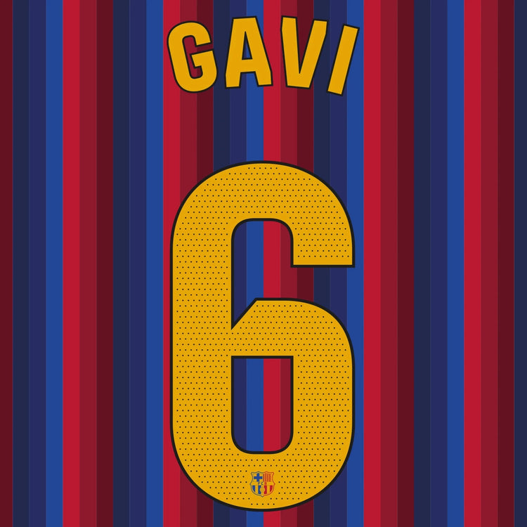 Maillot original - Flock FC BARCELONA Domicile 26 / 27 - #6 GAVI - sportiger.de