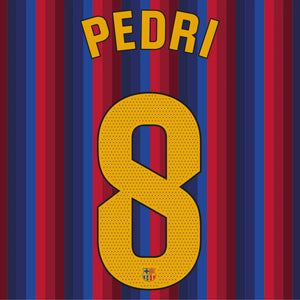 Maillot original - Flock FC BARCELONA Domicile 26 / 27 - #8 PEDRI - sportiger.de