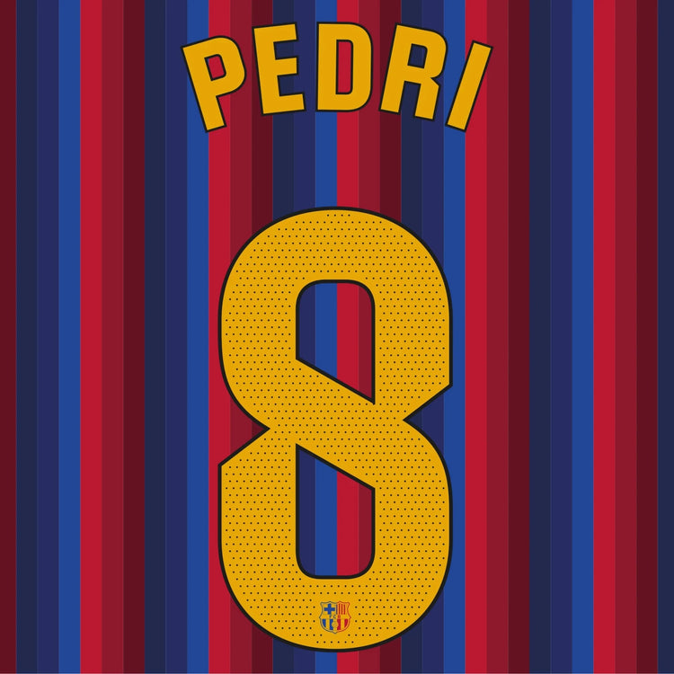Maillot original - Flock FC BARCELONA Domicile 26 / 27 - #8 PEDRI - sportiger.de