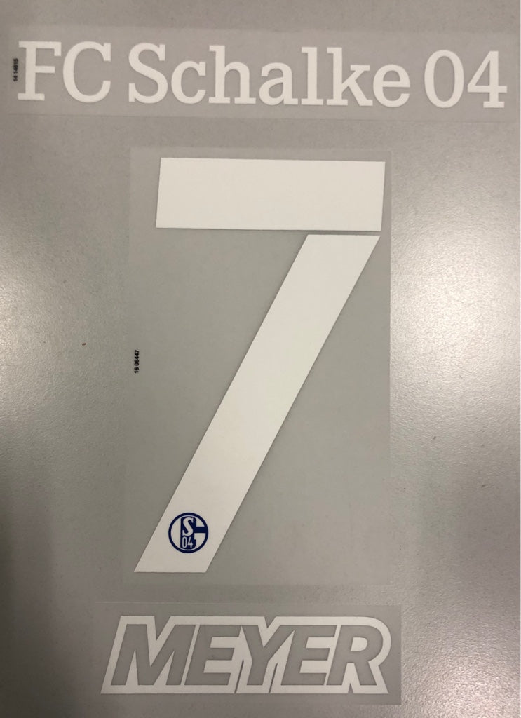 Original Trikot - Flock FC Schalke 04 25cm - MEYER 7 - sportiger.de