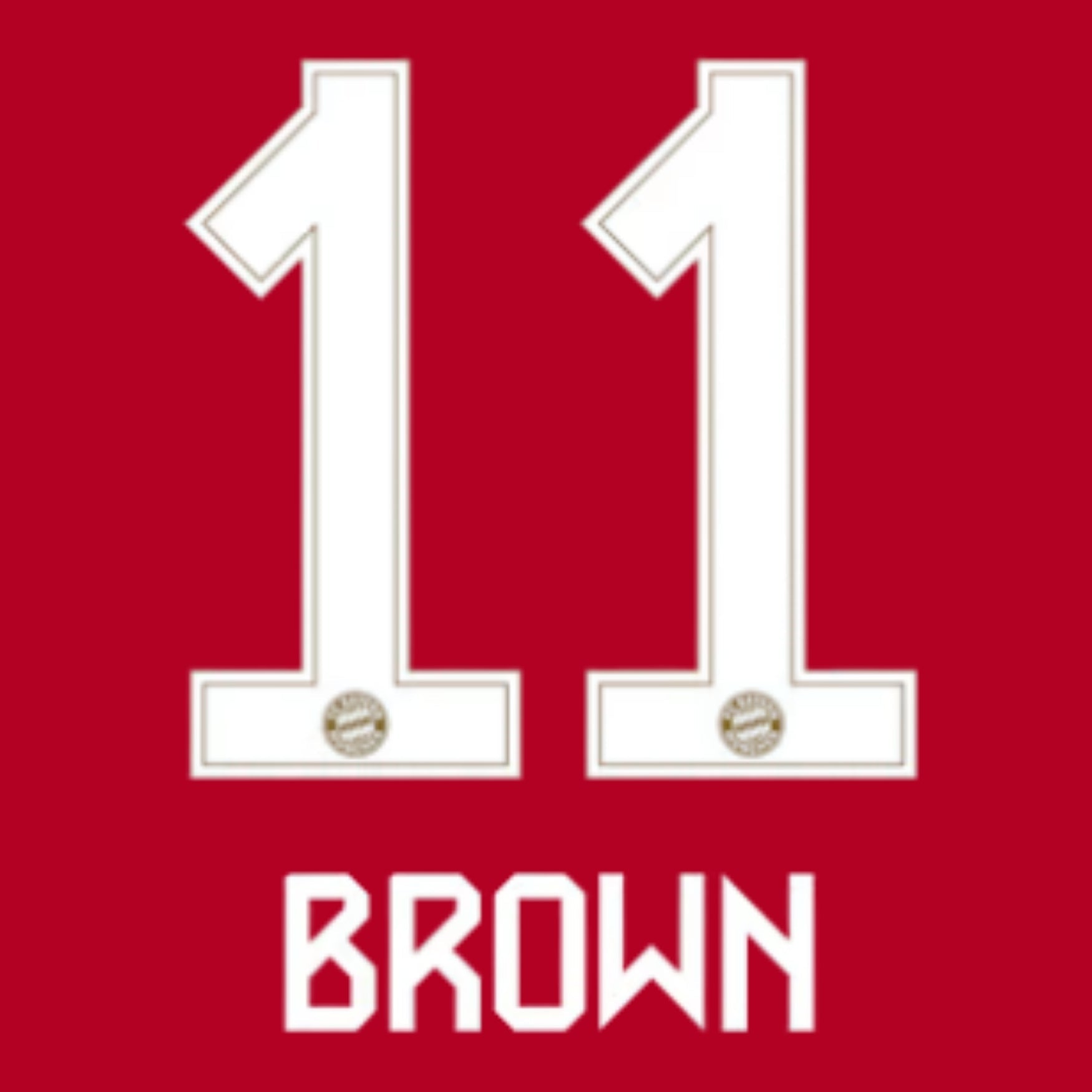 Original Trikot - Flock FCB FC BAYERN MÜNCHEN Home 26 / 27 - 11 BROWN - sportiger.de