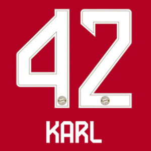 Original Trikot - Flock FCB FC BAYERN MÜNCHEN Home 26 / 27 - 42 KARL - sportiger.de