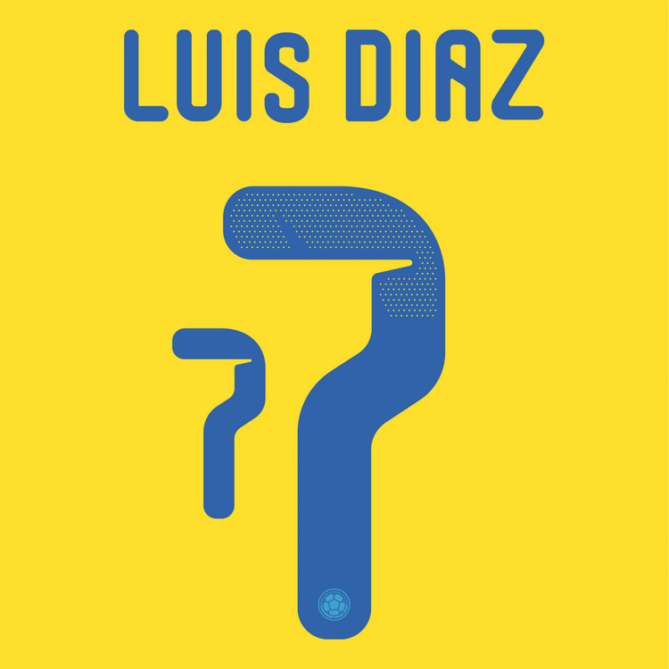 Original Trikot - Flock FCF Kolumbien Home 25 / 26 - 7 LUIS DIAZ - sportiger.de