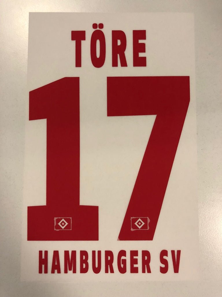 Original Trikot - Flock Hamburger SV 17cm - TÖRE 17 - sportiger.de