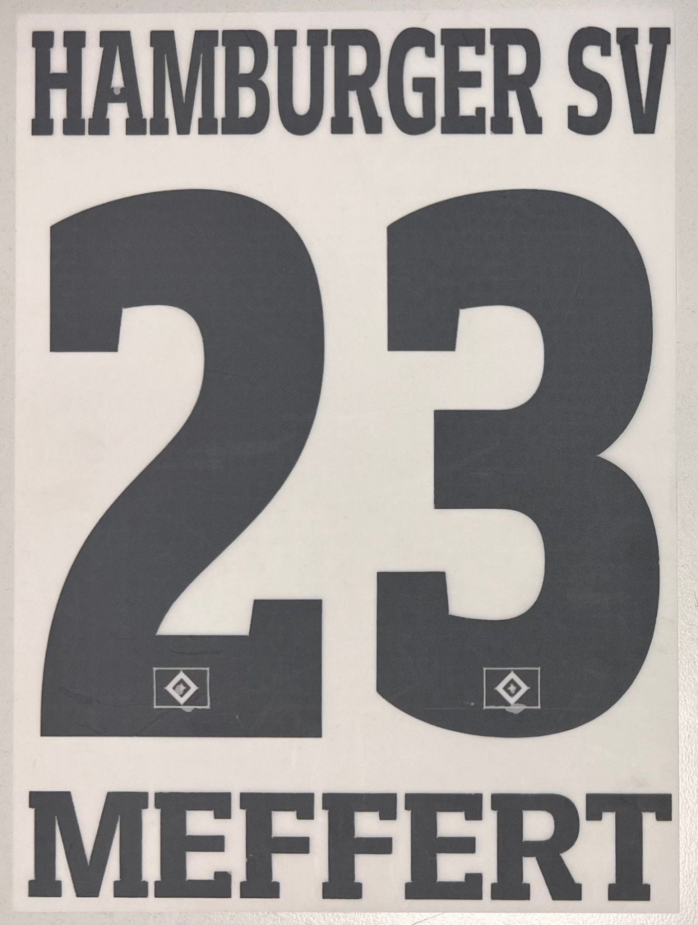 Original Trikot - Flock Hamburger SV 18cm - MEFFERT 23 - sportiger.de