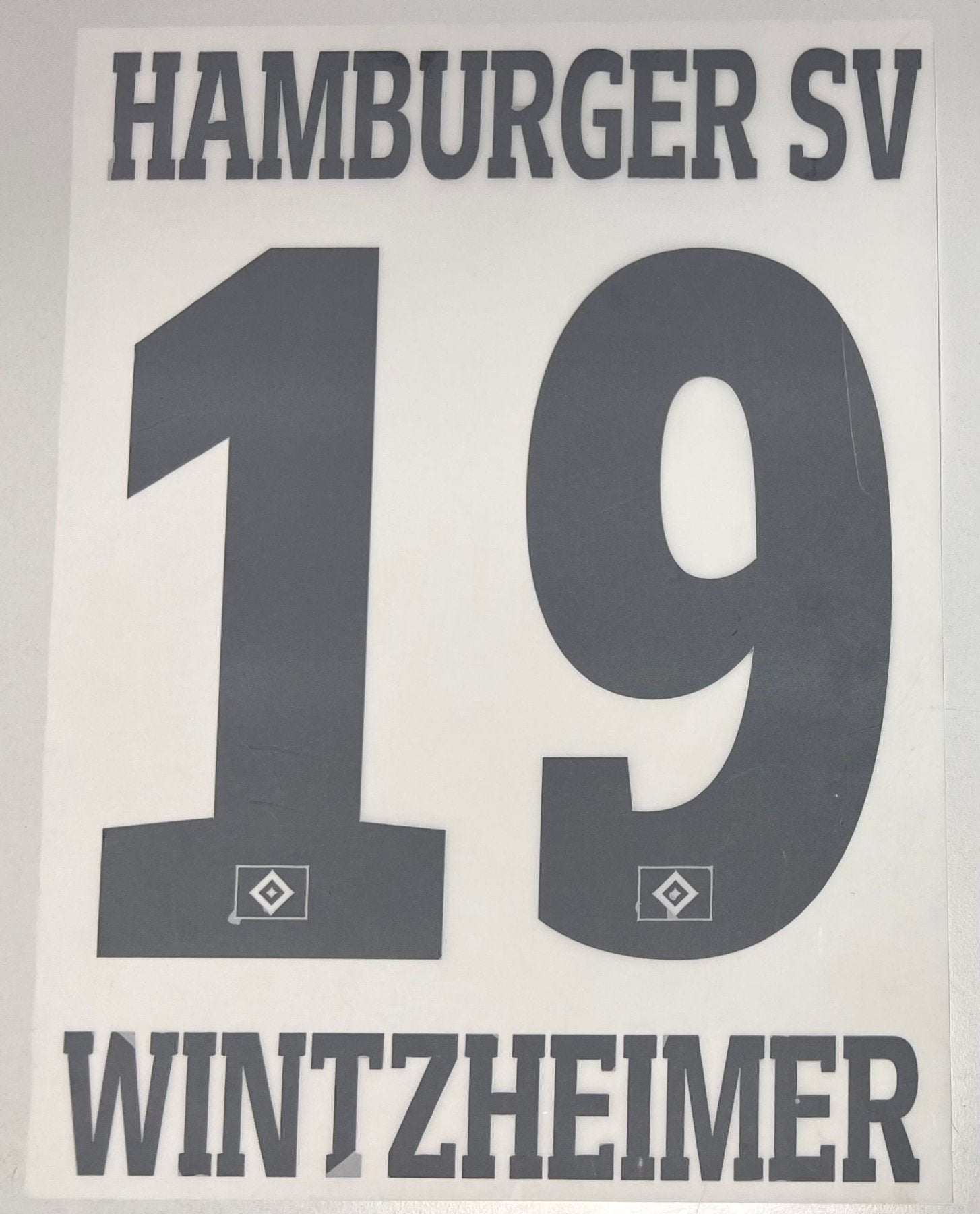 Original Trikot - Flock Hamburger SV 26cm - WINTZHEIMER 19 - sportiger.de