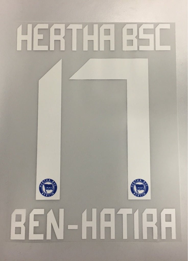 Original Trikot - Flock Hertha BSC Berlin 20cm - BEN - HATIRA 17 - sportiger.de