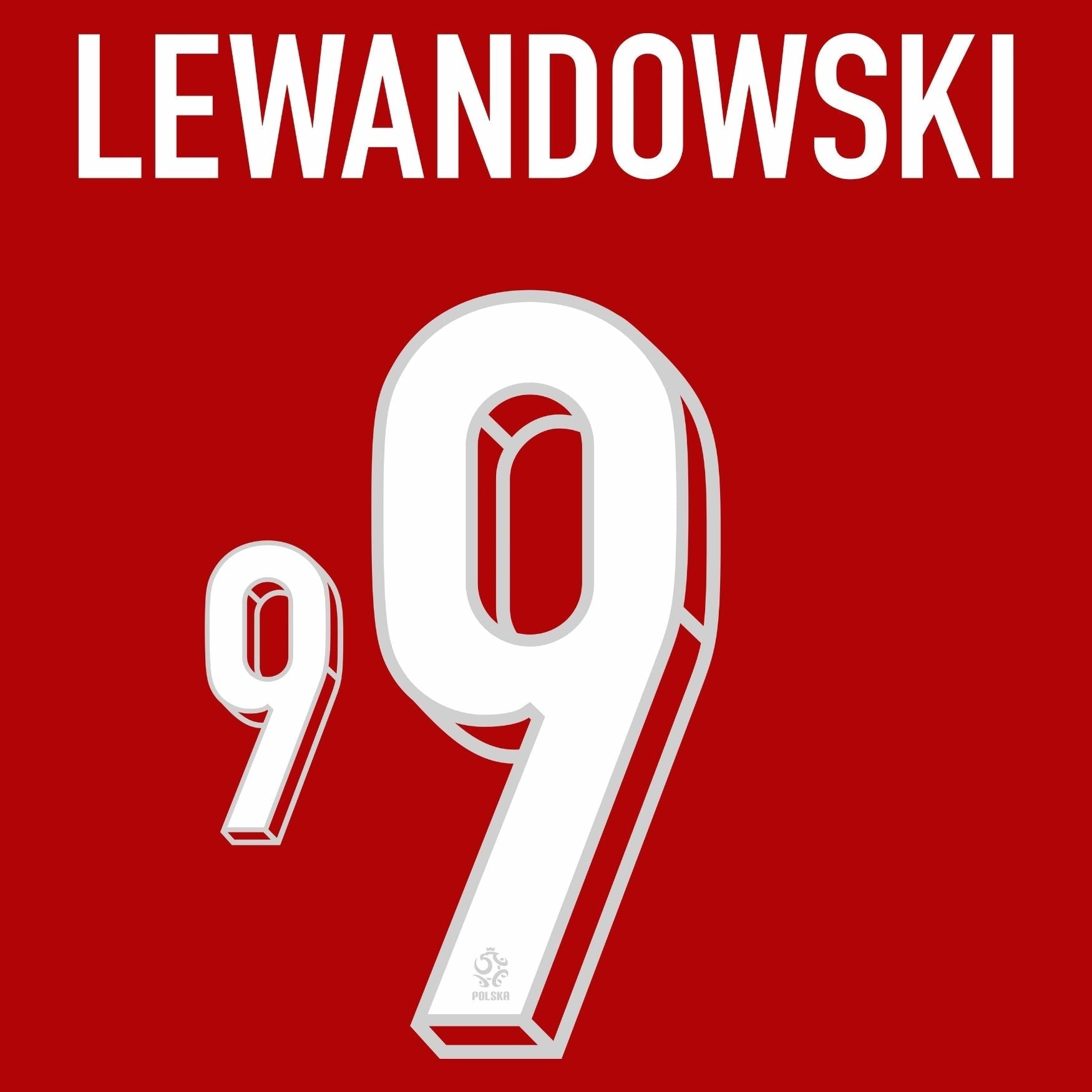 Original Trikot - Flock PLZ POLEN Away 24 / 26 - #9 LEWANDOWSKI - sportiger.de