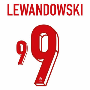 Original Trikot - Flock PLZ POLEN Home 24 / 26 - #9 LEWANDOWSKI - sportiger.de