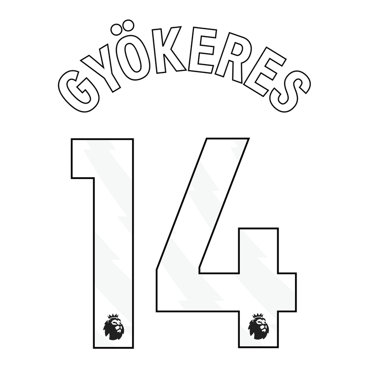 Original Camiseta - Flock PREMIER LEAGUE 25 / 27 - 14 GYÖKERES - sportiger.de