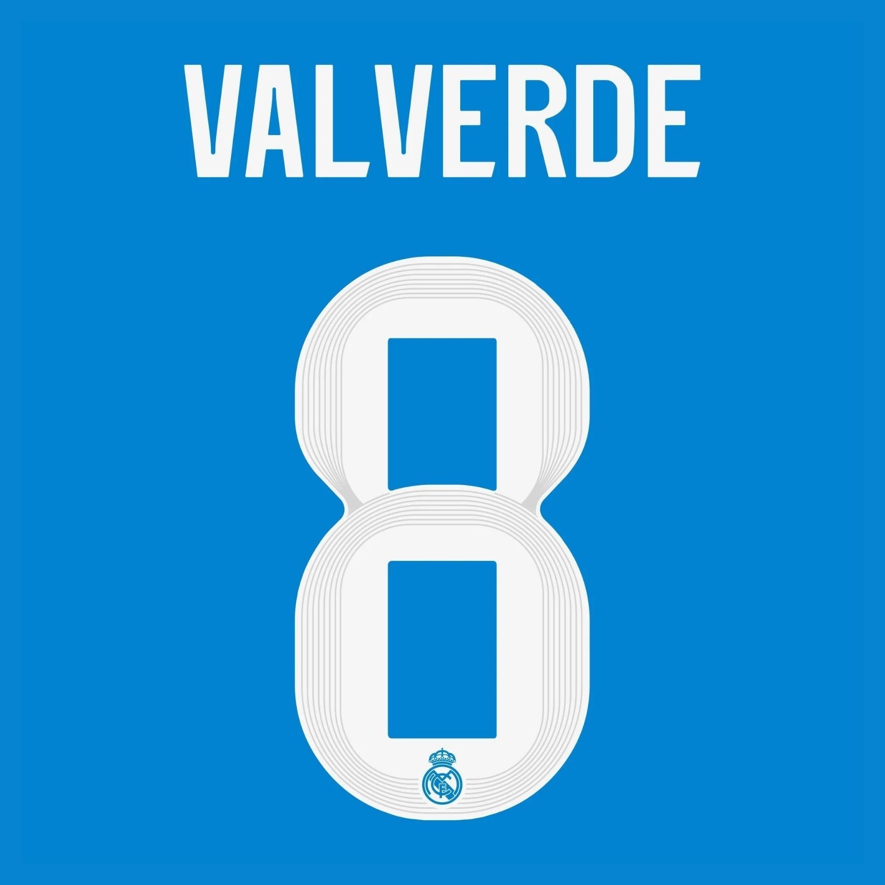 Original Trikot - Flock REAL MADRID 3rd 25 / 26 - 8 VALVERDE - sportiger.de