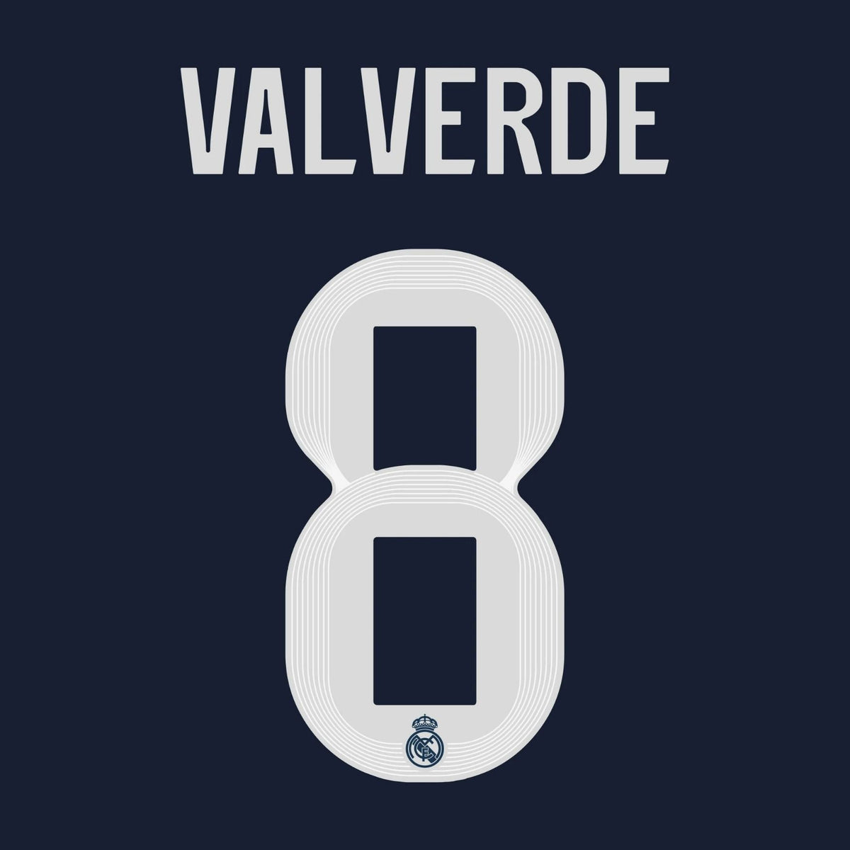 Original Trikot - Flock REAL MADRID Away 25 / 26 - 8 VALVERDE - sportiger.de