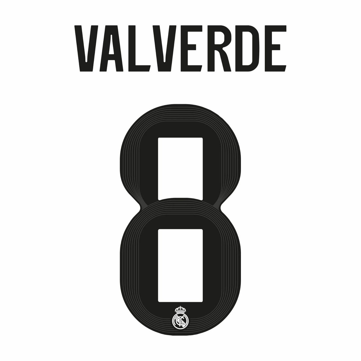 Original Trikot - Flock REAL MADRID Home 25 / 26 - 8 VALVERDE - sportiger.de