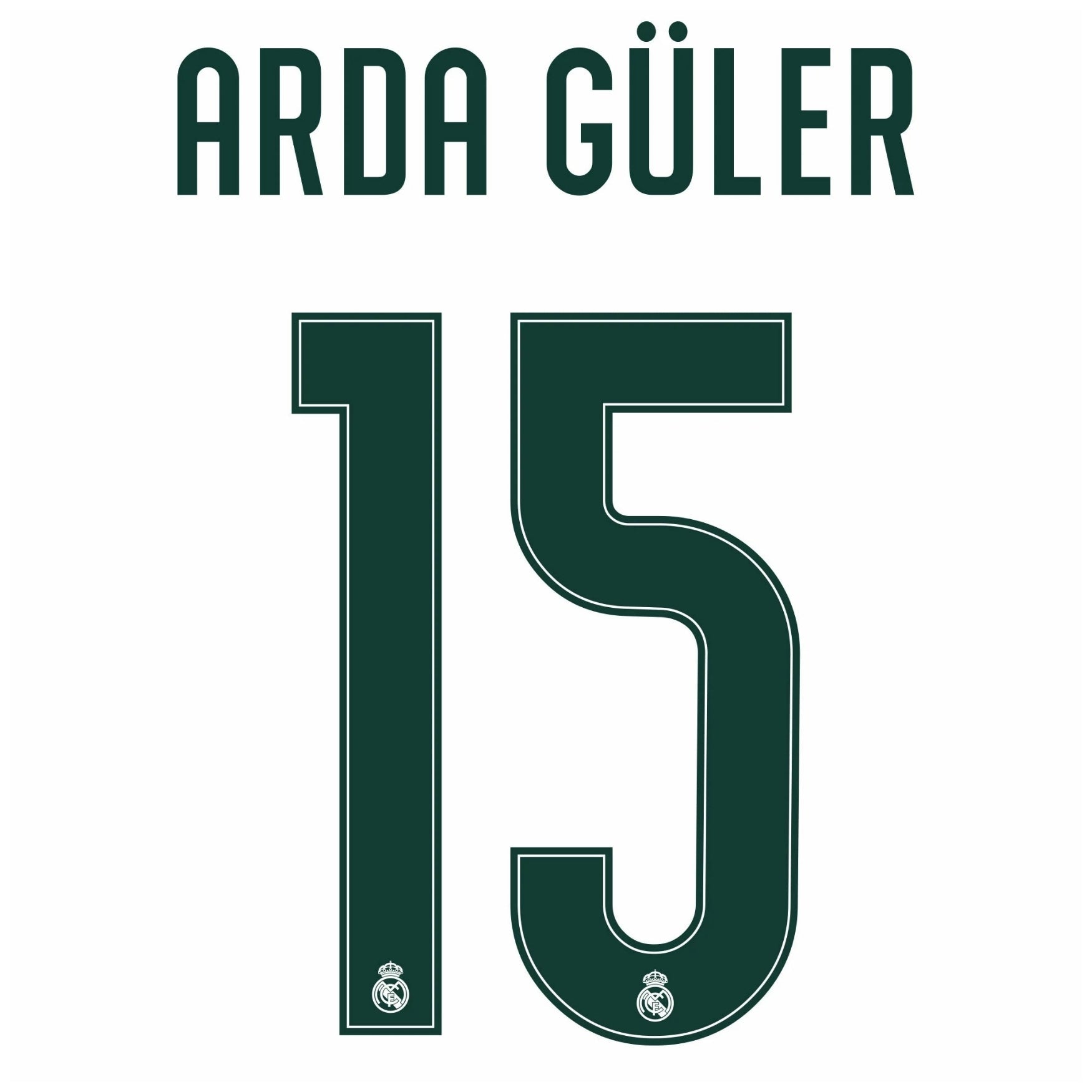 Original Trikot - Flock REAL MADRID Home 26 / 27- 15 ARDA GÜLER - sportiger.de