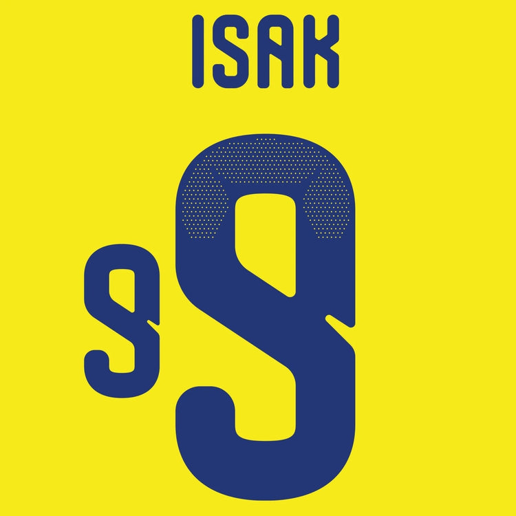 Original Trikot - Flock SVFF SCHWEDEN Home 25 / 26 - 9 ISAK - sportiger.de